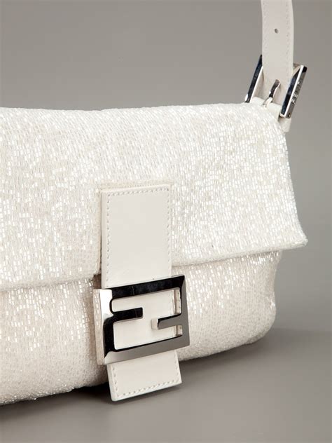 fendi baguette white canvas|genuine fendi baguette.